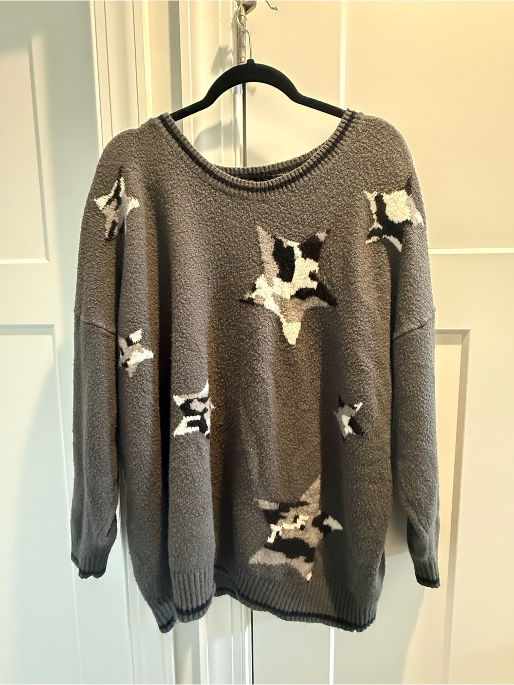 Torrid Cozy Grey Star Women's Sweater David Rose inspired